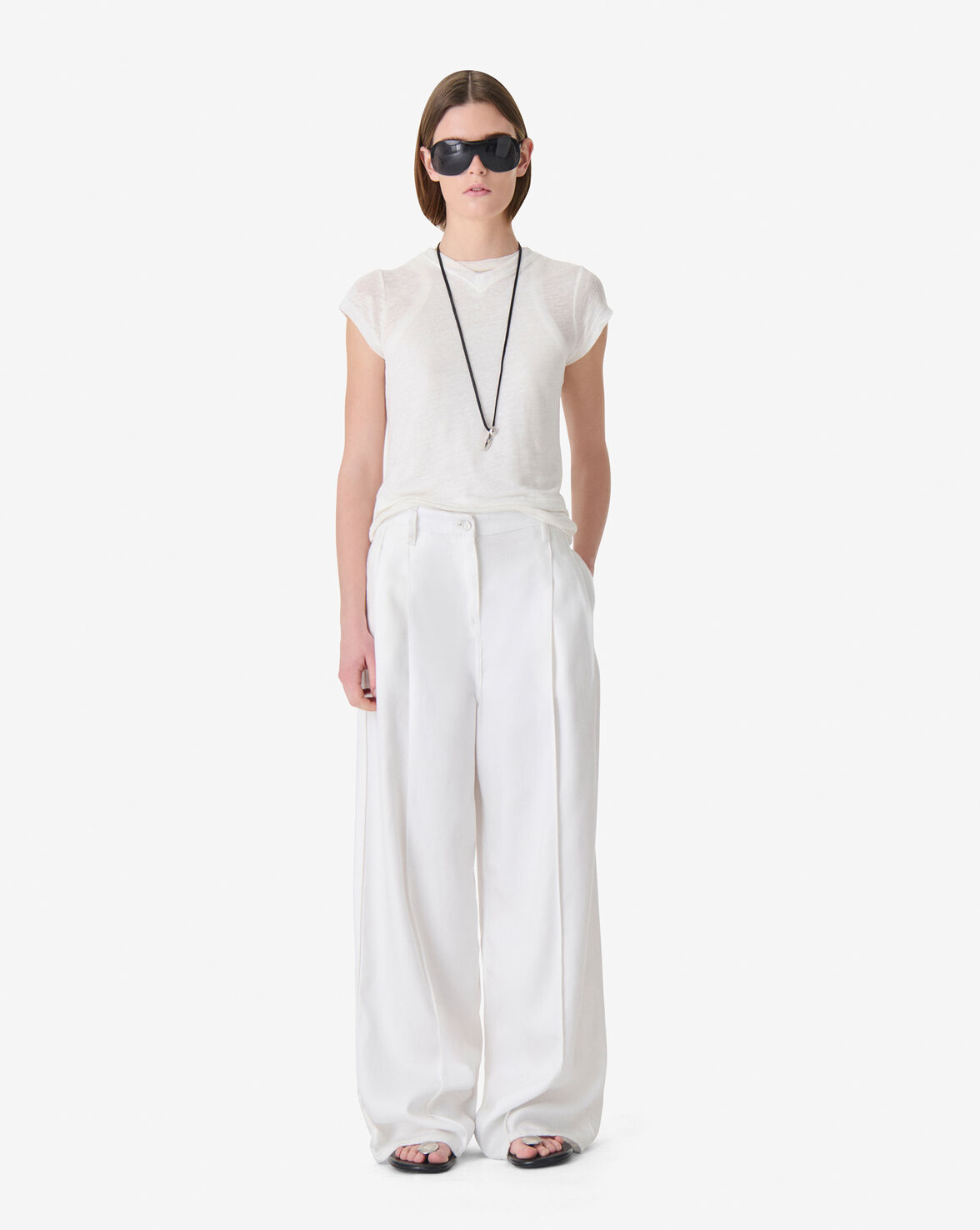 REMY WIDE LEG PANTS - CERAMIC