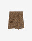 ETHELLE SHORT LEOPARD SKIRT - BLACK/CAMEL