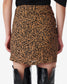 ETHELLE SHORT LEOPARD SKIRT - BLACK/CAMEL