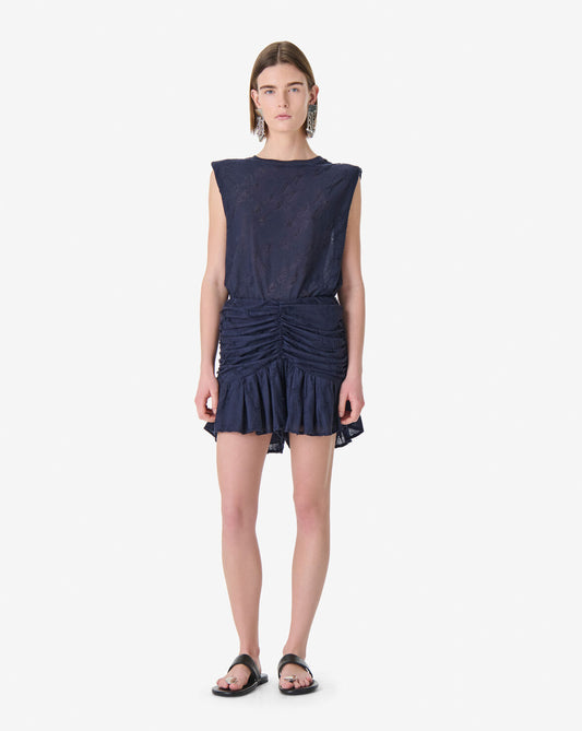 HASLEY MINI SKIRT - ANCHOR BLUE