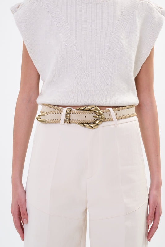 *PREORDER* EMBELLA THREAD BELT - BEIGE