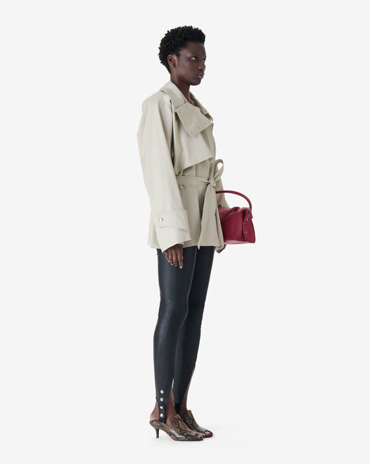 RALYA TRENCH COAT - WARM GREY