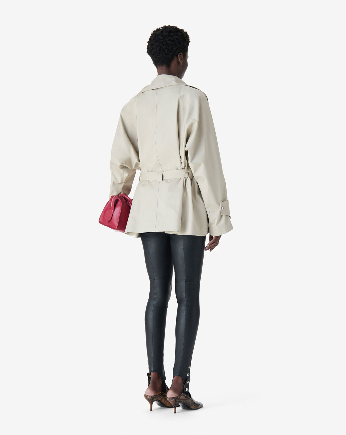 RALYA TRENCH COAT - WARM GREY
