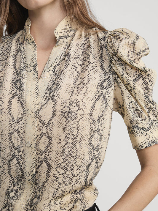 THE SNAKE GILLIAN TOP - CAMEL MULTI