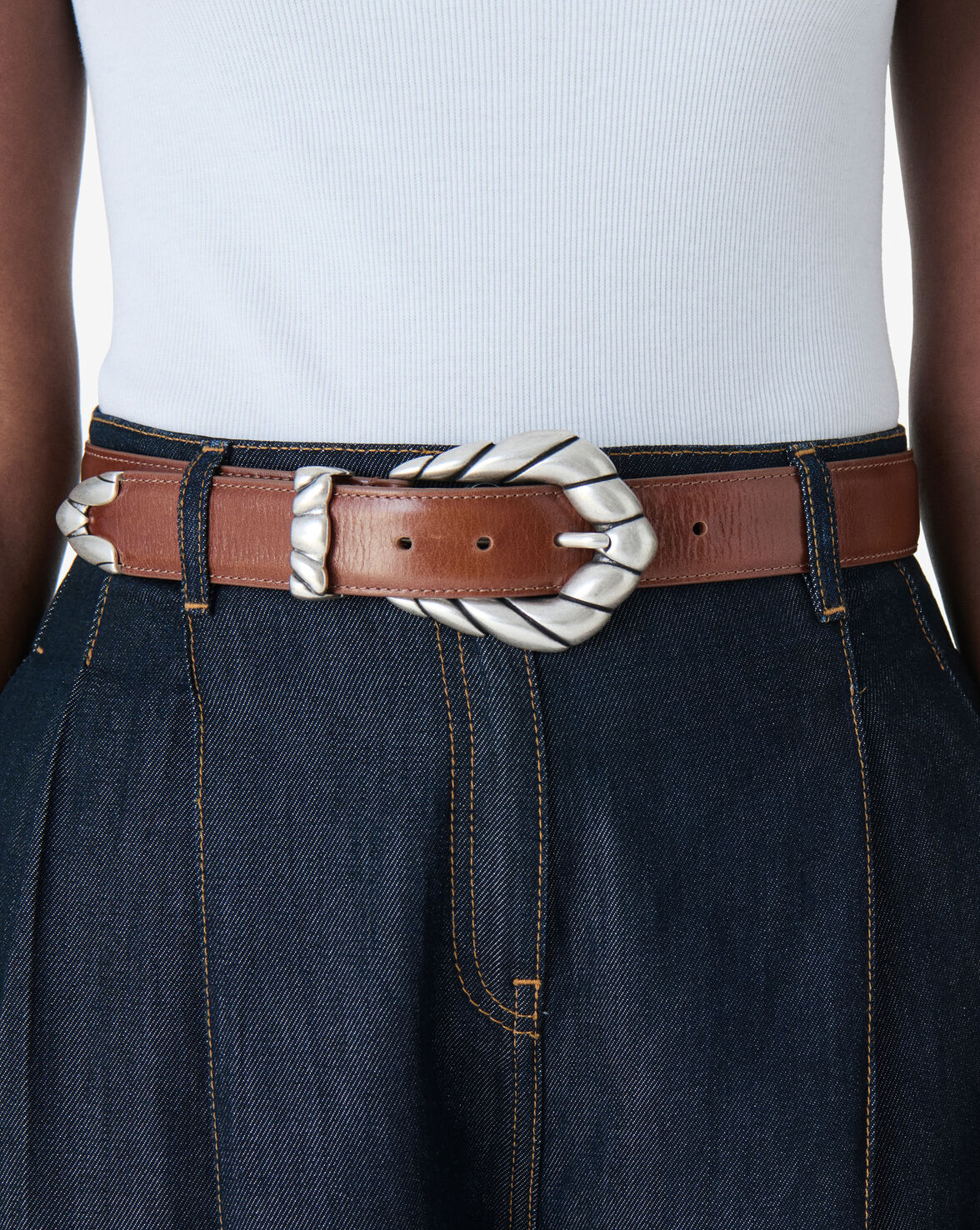 EMBELLA MEDIUM BELT - COGNAC
