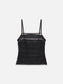 LATTICE CROTCHET CAMI - BLACK