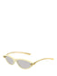 *PREORDER* CAT EYE SUNGLASSES - WHITE/GREY