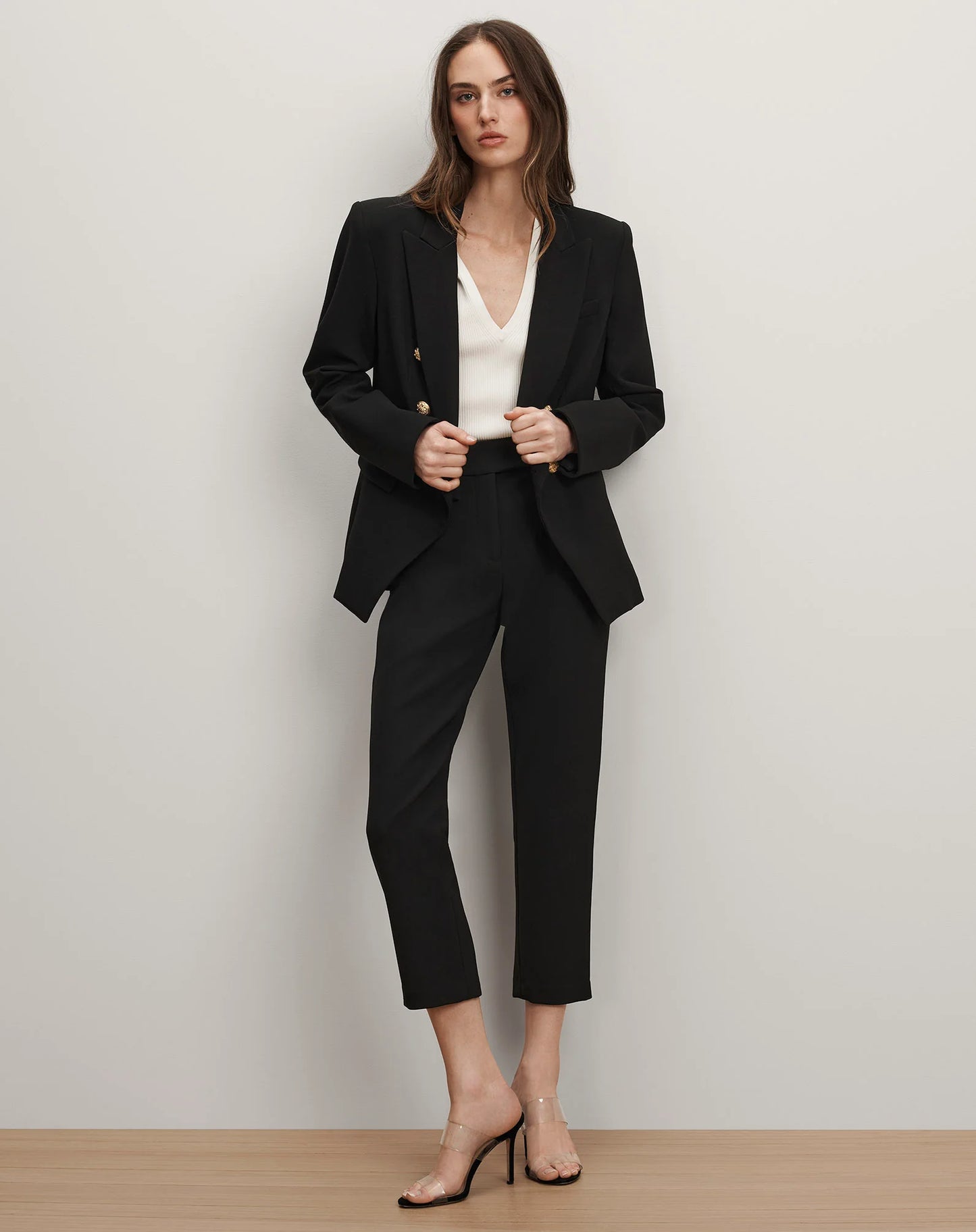 RENZO SLIM LEG PANT - BLACK/GOLD