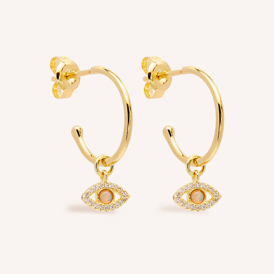 EYE OF INTUITION HOOPS - GOLD
