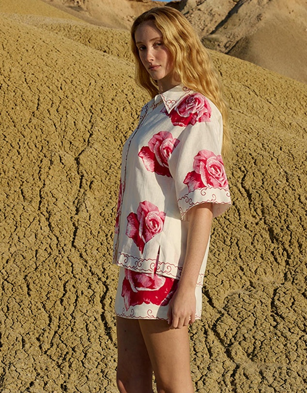 ULA MINI SKIRT - ANTIQUE ROSEA