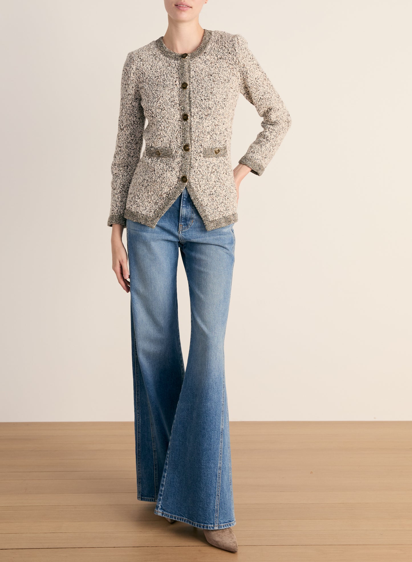 *PREORDER* REXTON CARDIGAN - DOVE MULTI