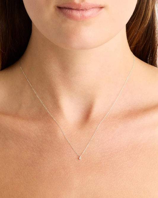*PREORDER* SWEET DROPLET DIAMOND NECKLACE - 14K WHITE GOLD