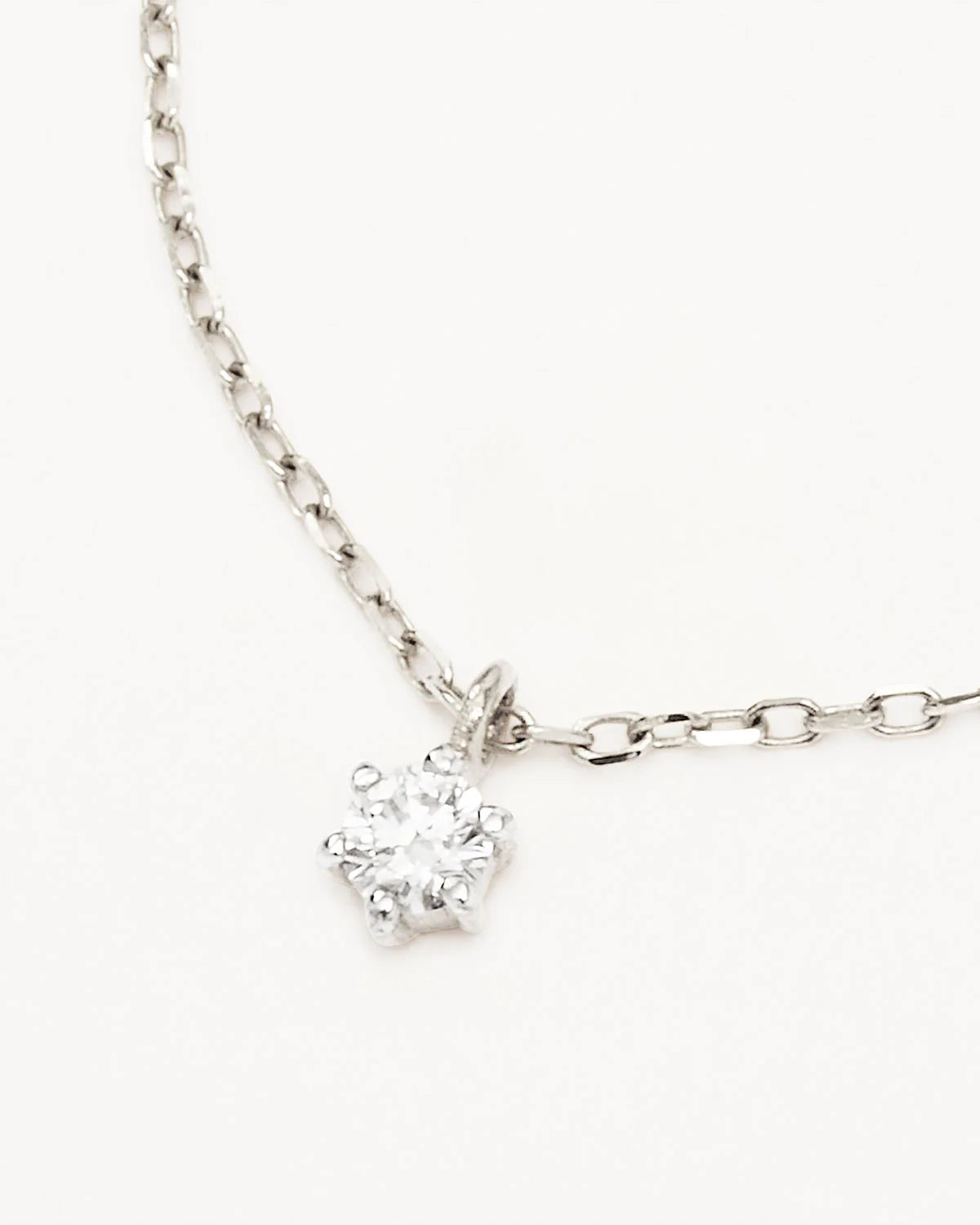 SWEET DROPLET DIAMOND NECKLACE - 14K WHITE GOLD