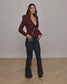 *PREORDER* BETHANY KNIT BLAZER - DARK SYRAH/GOLD