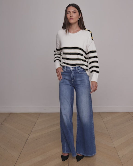 BISHOP SWEATER - BLACK STRIPE