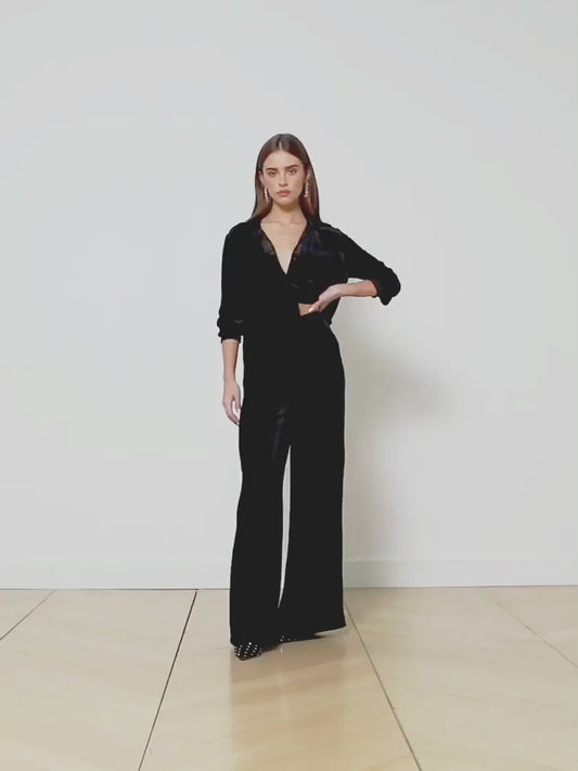 PILAR WIDE LEG PANT - BLACK