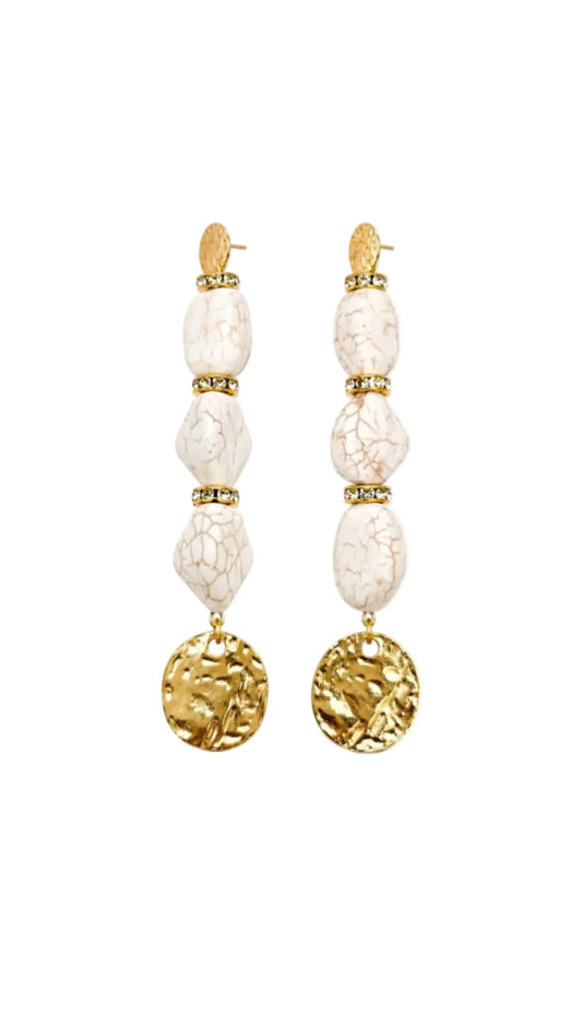 *PREORDER* VALENTINA COIN BIANCO EARRINGS