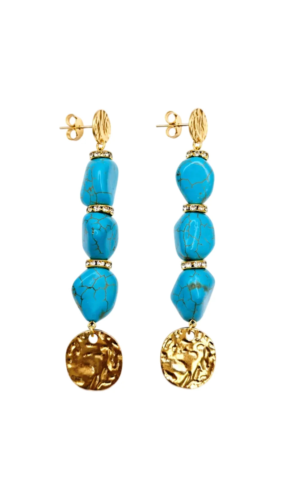 *PREORDER* VALENTINA COIN TURQUOISE EARRINGS