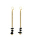 *PREORDER* NOIR CASCADE GOLD CRYSTAL DUSTER EARRINGS