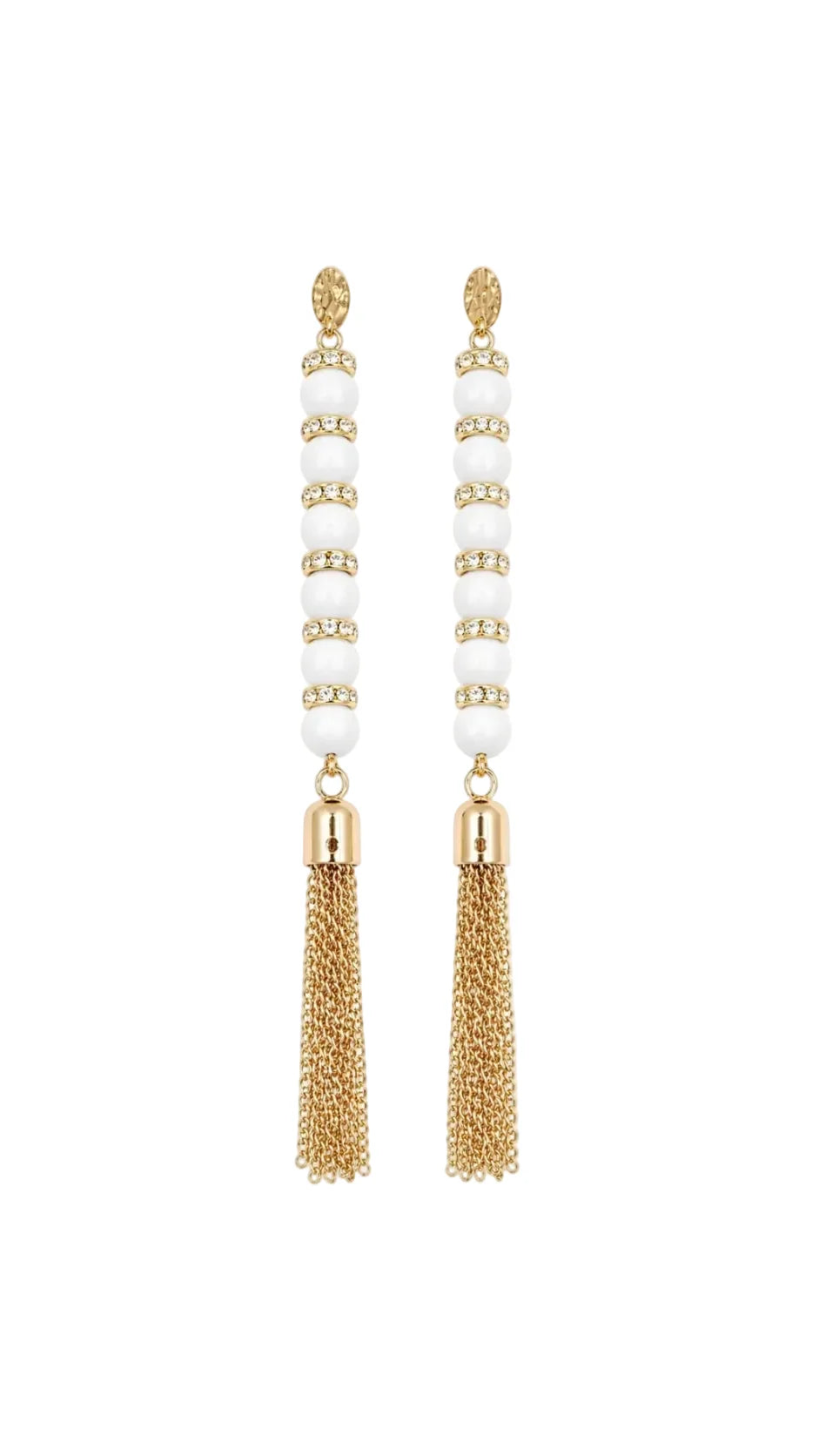 *PREORDER* MONACO WHITE FRINGE EARRINGS