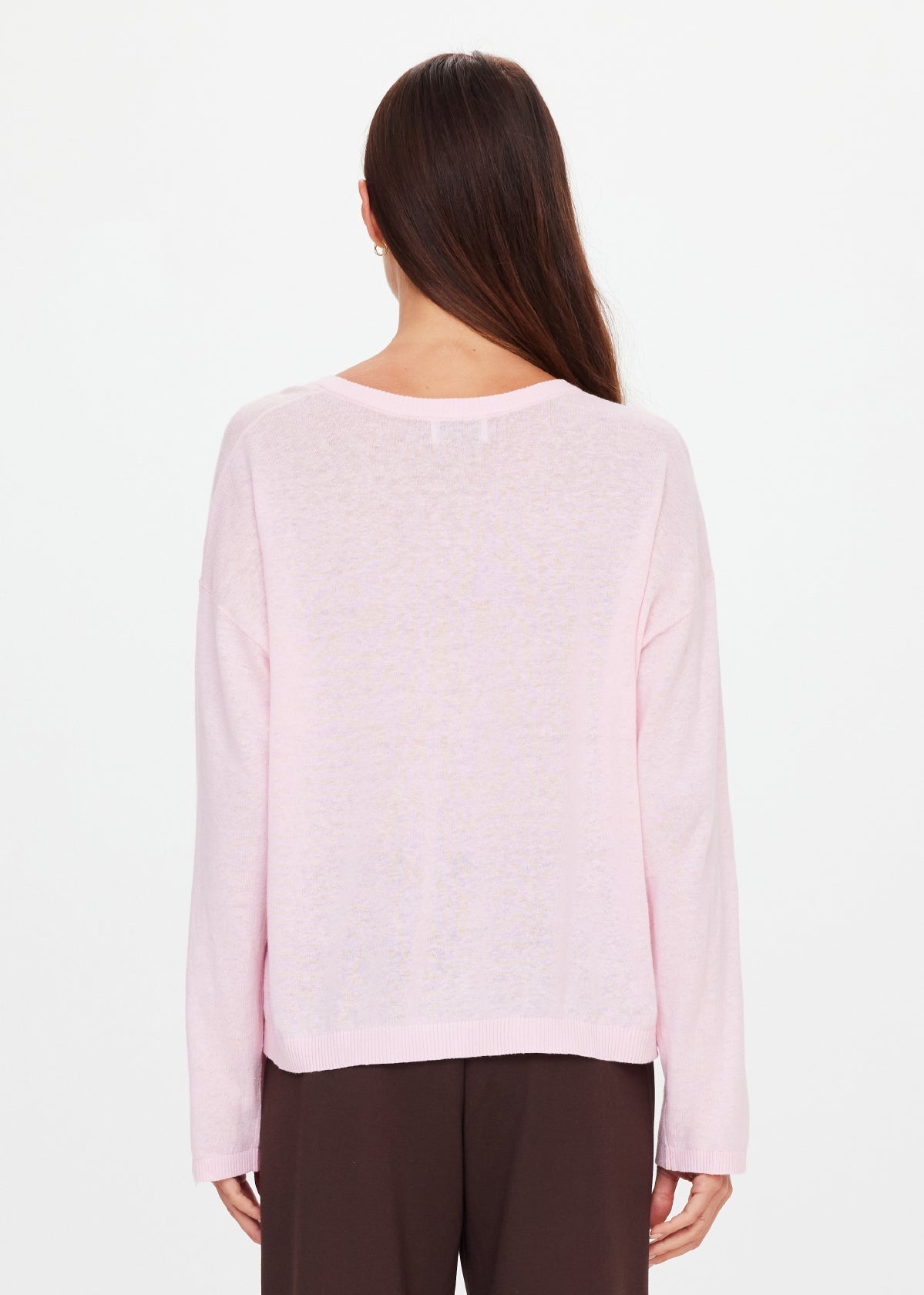 RYLEE KNIT BUTTON TOP - ROSEWATER