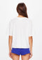 ELINA V NECK TEE - WHITE