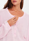 RYLEE KNIT BUTTON TOP - ROSEWATER