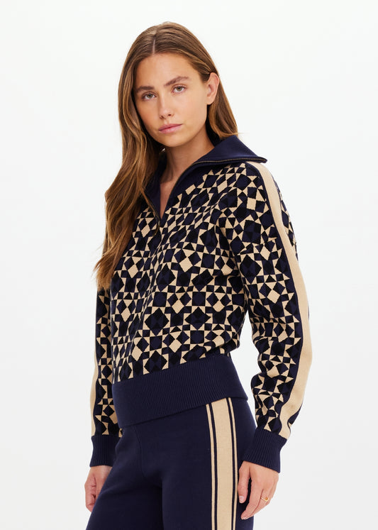 COSMO KAIRO HALF ZIP KNIT - GEO