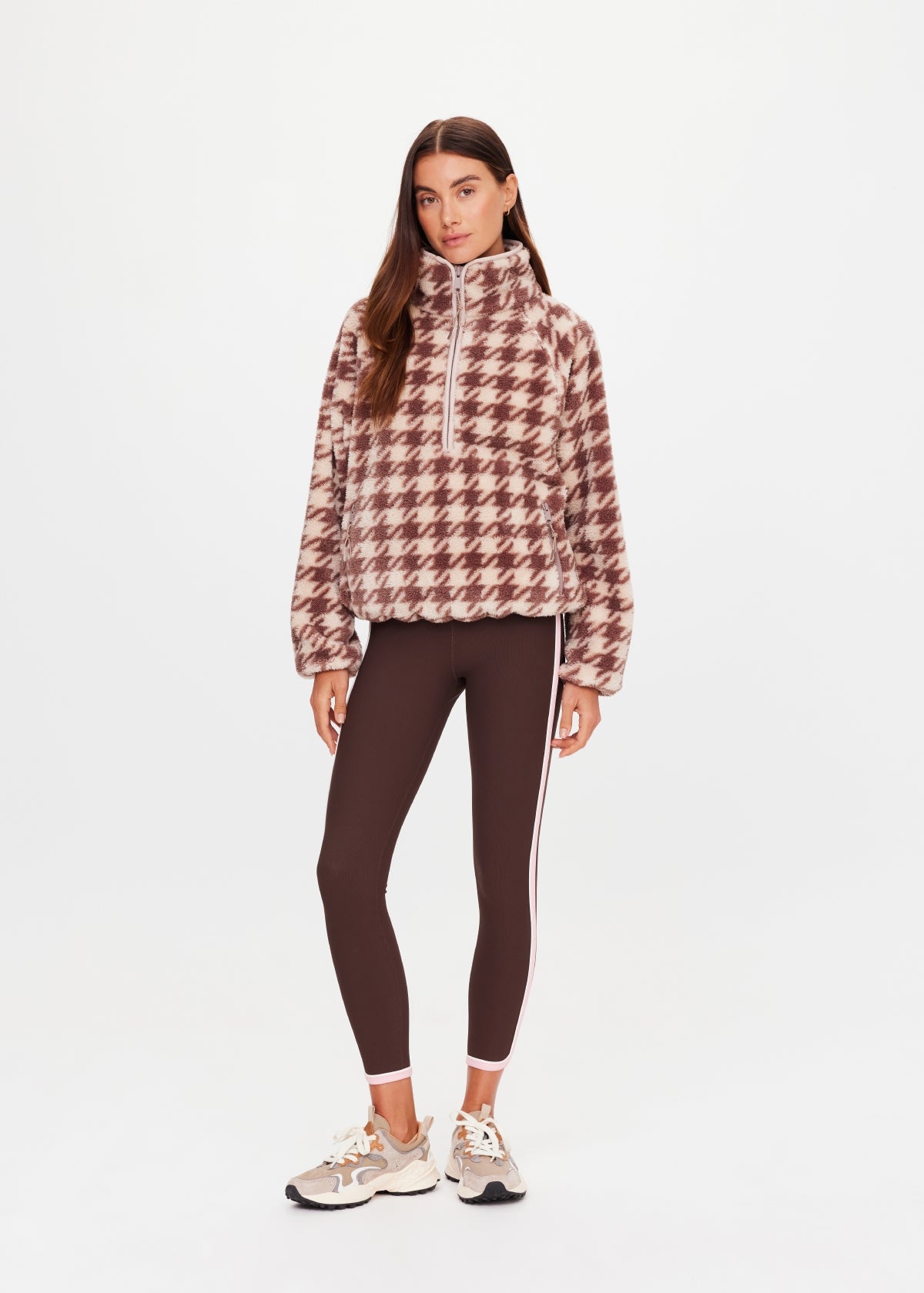 PALACIO HARLOW FLEECE PULLOVER - CHECK