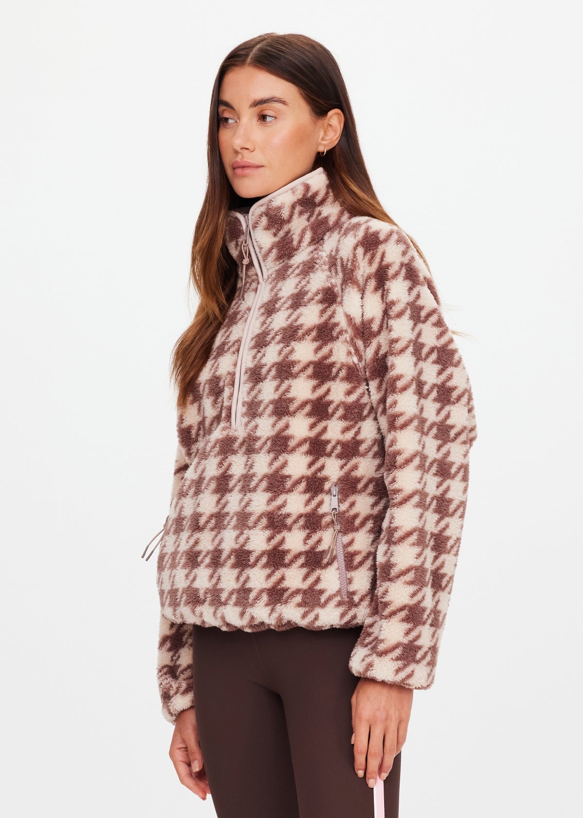 PALACIO HARLOW FLEECE PULLOVER - CHECK