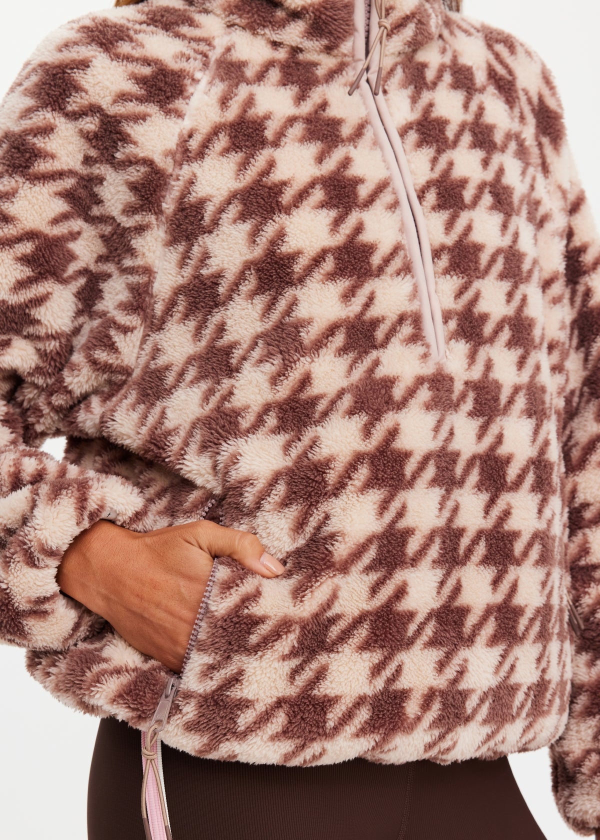 PALACIO HARLOW FLEECE PULLOVER - CHECK