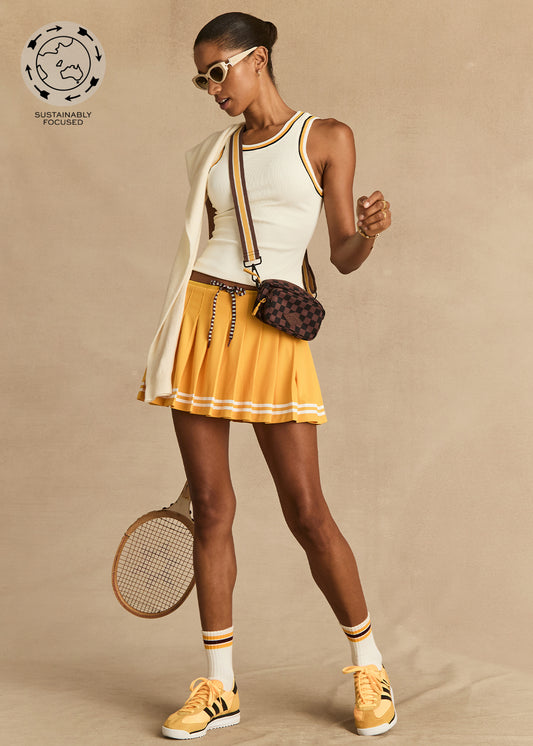 KIRSTY RIB TANK TOP - CREME