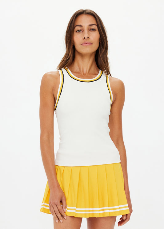 KIRSTY RIB TANK TOP - CREME