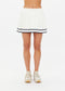 CADIZ PLEATED KNIT SKIRT - CREME