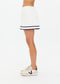 CADIZ PLEATED KNIT SKIRT - CREME