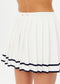 CADIZ PLEATED KNIT SKIRT - CREME