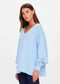 LOU V NECK SWEATER - JEWEL
