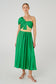 DRAPE DRESS - JEWEL GREEN