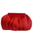 RAFFIA CLOUD CLUTCH BAG - CORAL