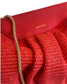 RAFFIA CLOUD CLUTCH BAG - CORAL
