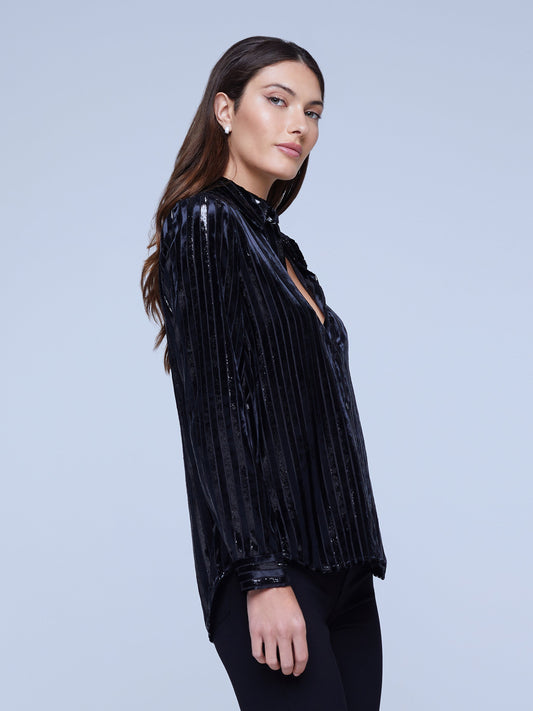 LAURENT BLOUSE - BLACK