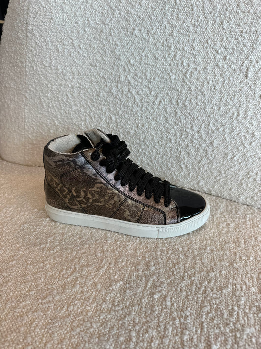 BLACK PYTHON HIGH TOP SNEAKER