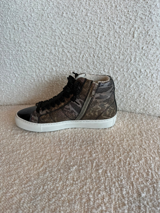 BLACK PYTHON HIGH TOP SNEAKER