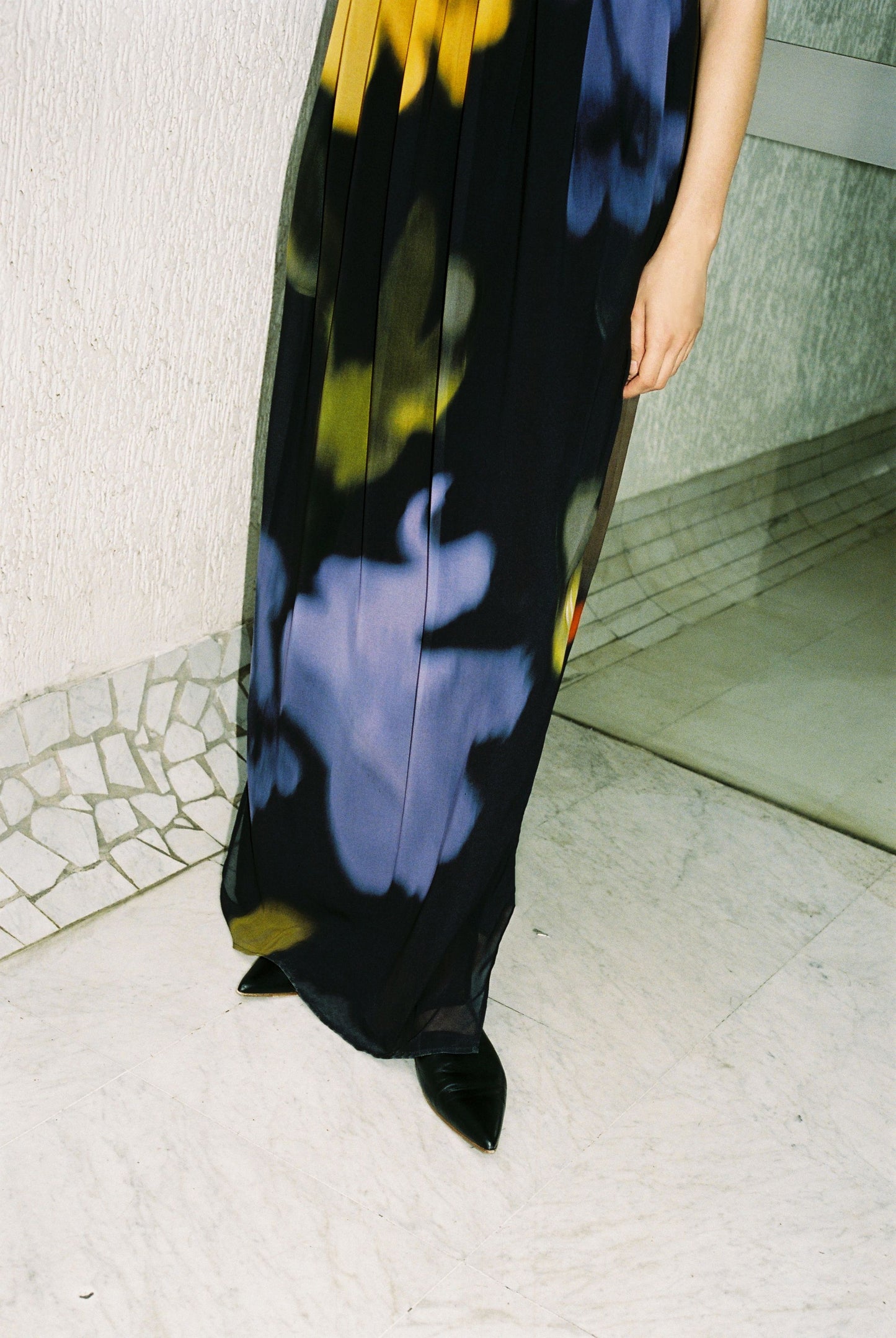 VALERIO MAXI DRESS - PURPLE AND BLACK