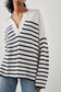 HARRIS SWEATER - WHITE NAVY STRIPE