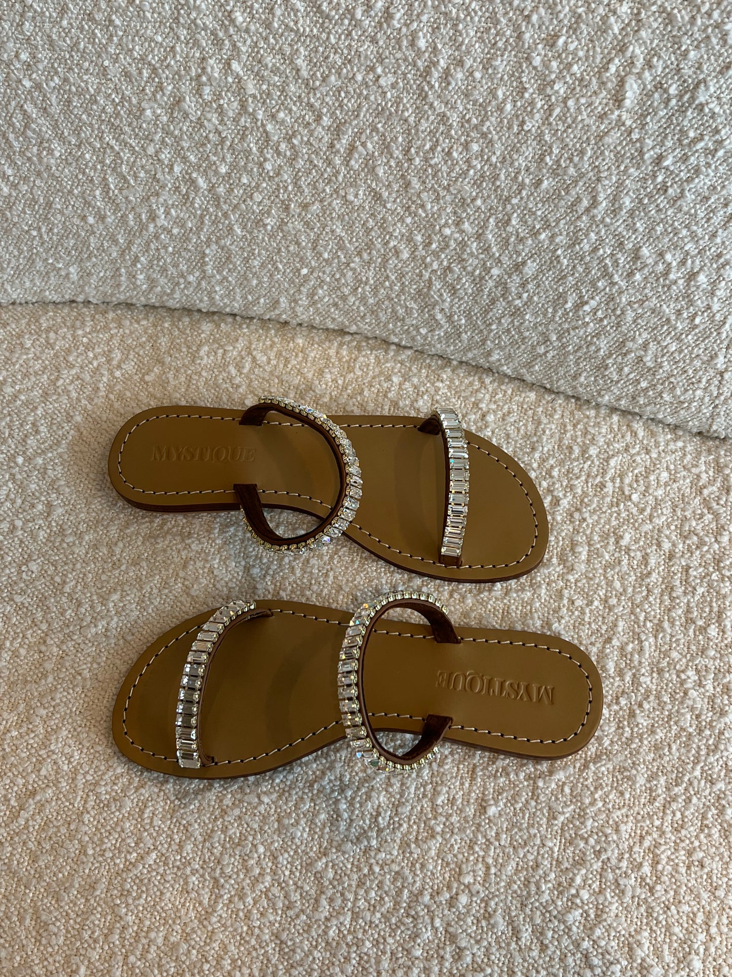 CAMEL SANDALS - CLEAR