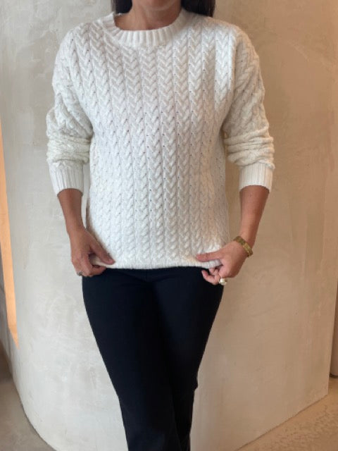 PATTERN JUMPER - IVORY