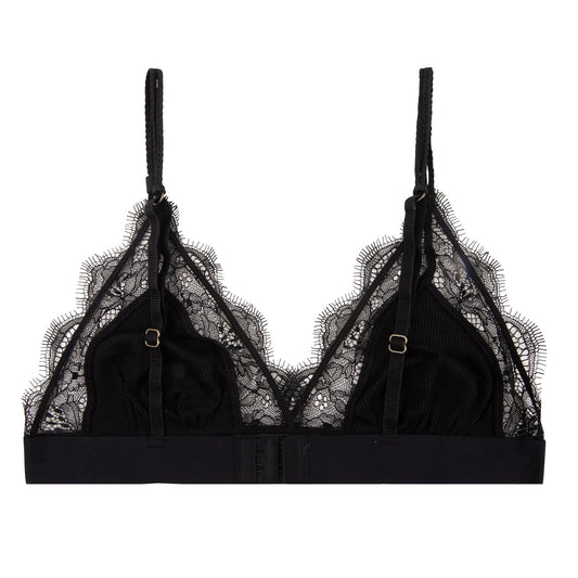 LOVE LACE BRALETTE BLACK PRINTED