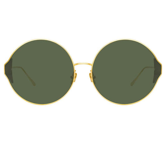 CAROUSEL ROUND SUNGLASSES IN YELLOW GOLD