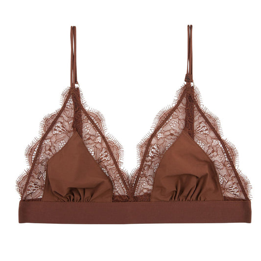 LOVE LACE BRALETTE DARK BROWN